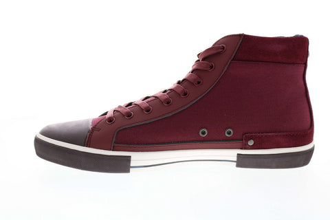 Original Penguin Lane OP100304M Mens Red Canvas High Top Sneakers Shoes