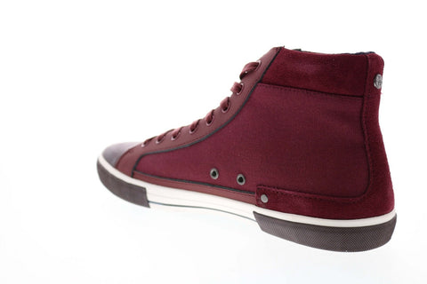 Original Penguin Lane OP100304M Mens Red Canvas High Top Sneakers Shoes