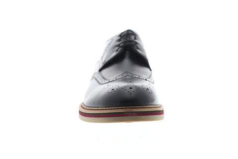 Original Penguin Bart 2 Mens Black Leather Casual Dress Lace Up Oxfords Shoes