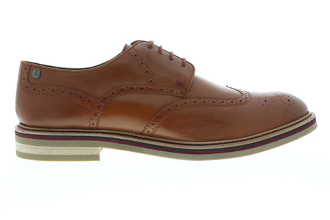 Original Penguin Bart 2 OP100521M Mens Brown Leather Wingtip Oxfords Shoes