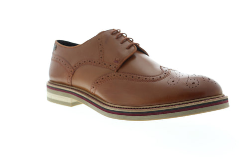 Original Penguin Bart 2 OP100521M Mens Brown Leather Wingtip Oxfords Shoes