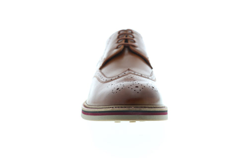 Original Penguin Bart 2 OP100521M Mens Brown Leather Wingtip Oxfords Shoes