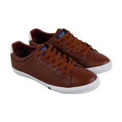 Original Penguin Dan OP100564M Mens Brown Leather Casual Low Top Sneakers Shoes