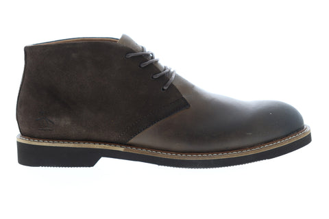 Original Penguin Lex Shiitake OP100626M Mens Brown Leather Lace Up Chukkas Boots