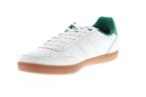 Original Penguin Collin Mens White Leather Low Top Lace Up Sneakers Shoes