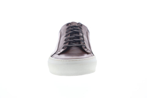 Bruno Magli Oslo Mens Brown Leather Low Top Lace Up Designer Sneakers Shoes