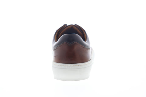 Bruno Magli Oslo Mens Brown Leather Low Top Lace Up Designer Sneakers Shoes