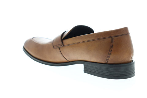 Steve Madden P-Bettzz Mens Brown Leather Casual Slip On Loafers Shoes