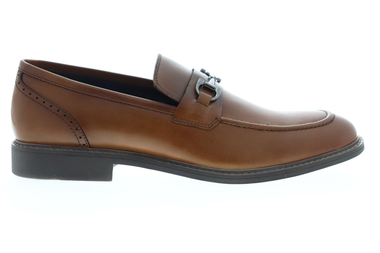 Steve Madden Brown Leather Kraymer Y2K Slip-On Dress Shoes Men’s 10 Steve Madden Leather Upper Brown Casual Shoes for Men for  main image 3