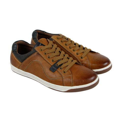 Steve Madden P-Depot Mens Brown Leather Lace Up Sneakers Shoes