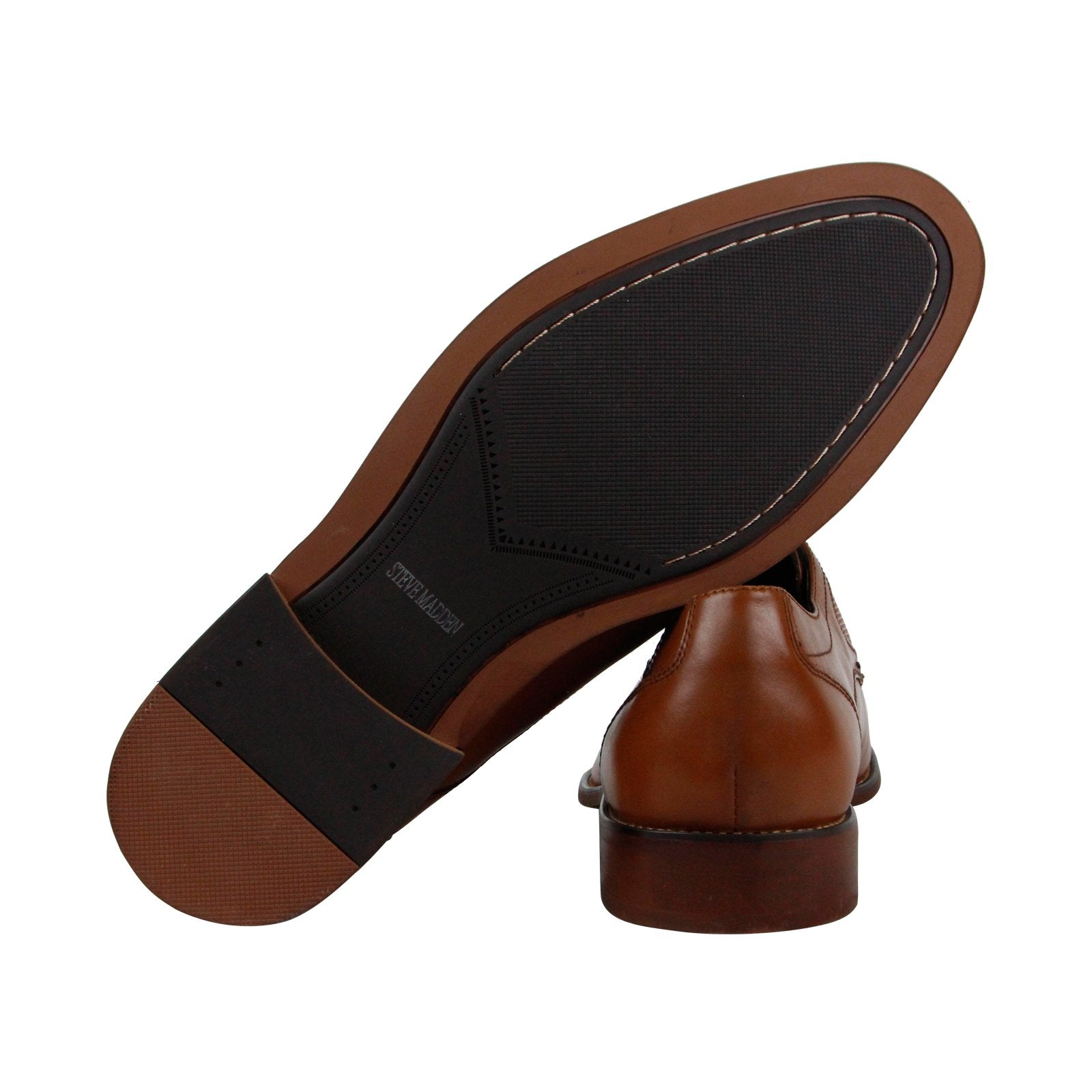 Steve Madden P-Eratic Mens Tan Brown Leather Lace Up Cap Toe Oxfords Shoes Amazon.com | Steve Madden Men main image 2