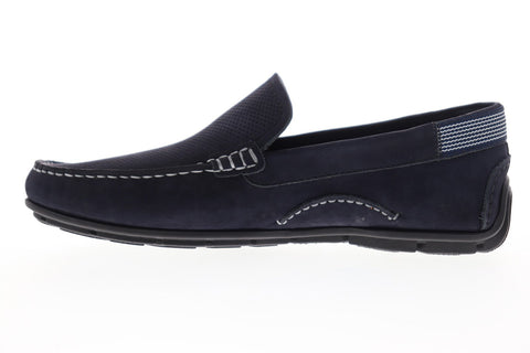 Steve Madden P-Esteem Mens Blue Nubuck Casual Slip On Loafers Shoes