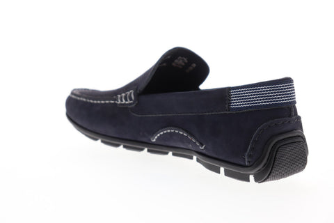 Steve Madden P-Esteem Mens Blue Nubuck Casual Slip On Loafers Shoes