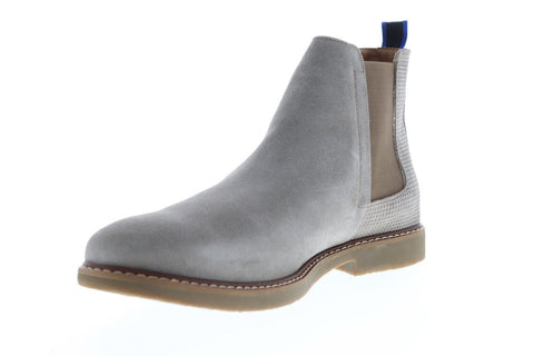 Steve Madden P-Hilow Mens Gray Suede Slip On Chelsea Boots Shoes