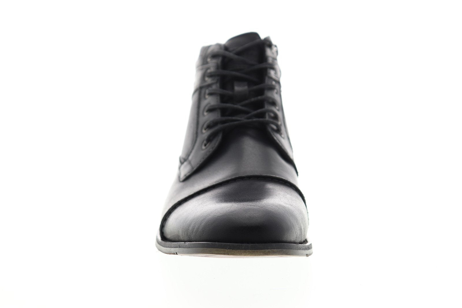 NEW Steve Madden P-STYLEN Black Leather Moc Toe Lace Up Zip Boots Men 7B Steve Madden P-Jitter Mens Black Leather Zipper Casual Dress  main image 2