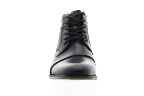 Steve Madden P-Jitter Mens Black Leather Zipper Casual Dress Boots Shoes