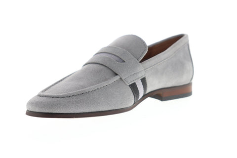 Steve Madden P-Ladd Mens Gray Suede Casual Slip On Loafers Shoes