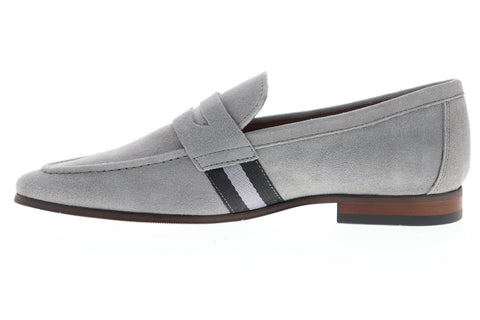 Steve Madden P-Ladd Mens Gray Suede Casual Slip On Loafers Shoes