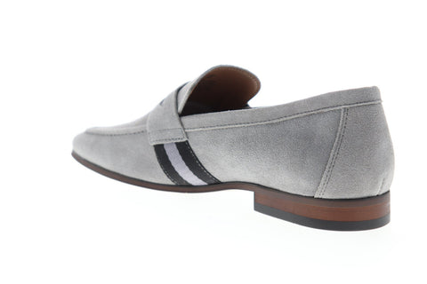 Steve Madden P-Ladd Mens Gray Suede Casual Slip On Loafers Shoes