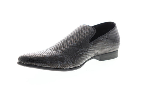 Steve Madden P-Mathis Mens Black Leather Casual Slip On Loafers Shoes