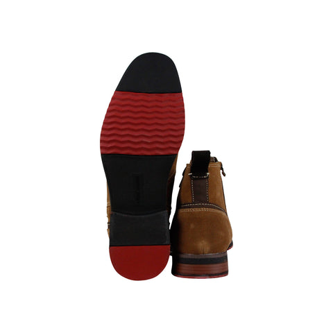 Steve Madden P-Nano Mens Tan Suede Casual Dress Zipper Boots Shoes