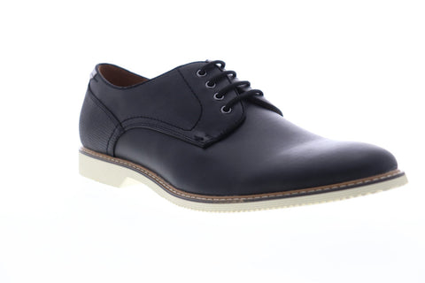 Steve Madden P-Oklin Mens Black Leather Casual Lace Up Oxfords Shoes