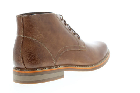 Steve Madden P-Olden Mens Brown Leather Lace Up Chukkas Boots Shoes