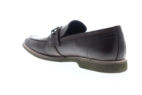 Steve Madden P-Ora Mens Brown Leather Dress Slip On Loafers Shoes