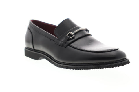 Steve Madden P-Orson Mens Black Leather Dress Slip On Loafers Shoes