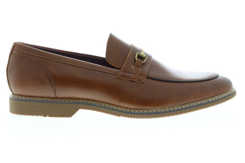 Steve Madden P-Orson Mens Brown Leather Slip On Casual Loafers Shoes