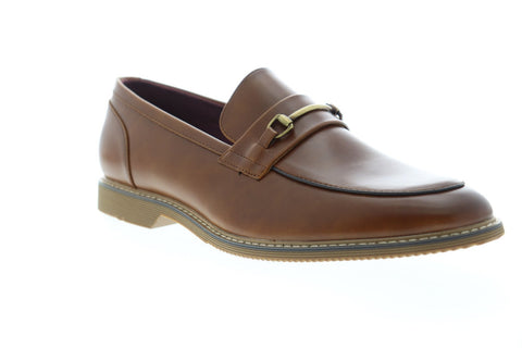 Steve Madden P-Orson Mens Brown Leather Dress Slip On Loafers Shoes