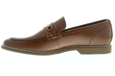 Steve Madden P-Orson Mens Brown Leather Slip On Casual Loafers Shoes