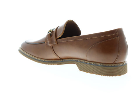 Steve Madden P-Orson Mens Brown Leather Slip On Casual Loafers Shoes