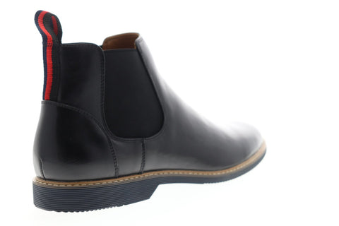 Steve Madden P-Ossie Mens Black Leather Slip On Chelsea Boots Shoes