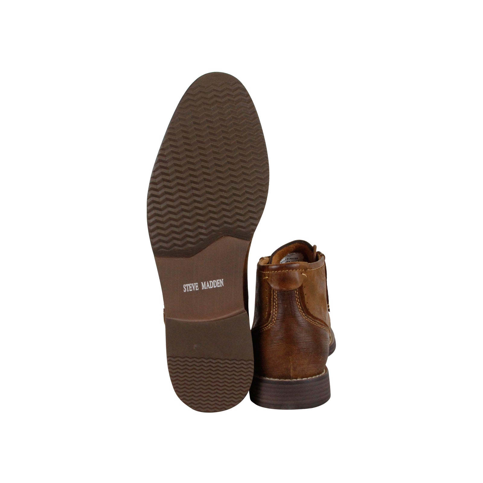 Steve Madden P-Pacer Leather Chukka Boots - Mens Steve Madden Harken Boot Cognac – 2BigFeet main image 2