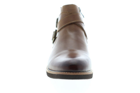 Steve Madden P-Tanur Mens Brown Leather Zipper Casual Dress Boots Shoes