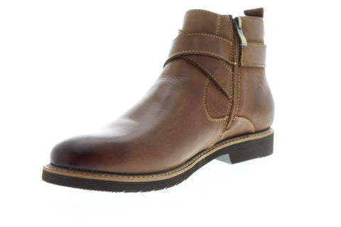 Steve Madden P-Tanur Mens Brown Leather Zipper Casual Dress Boots Shoes