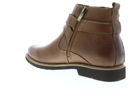 Steve Madden P-Tanur Mens Brown Leather Zipper Casual Dress Boots Shoes