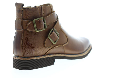 Steve Madden P-Tanur Mens Brown Leather Zipper Casual Dress Boots Shoes