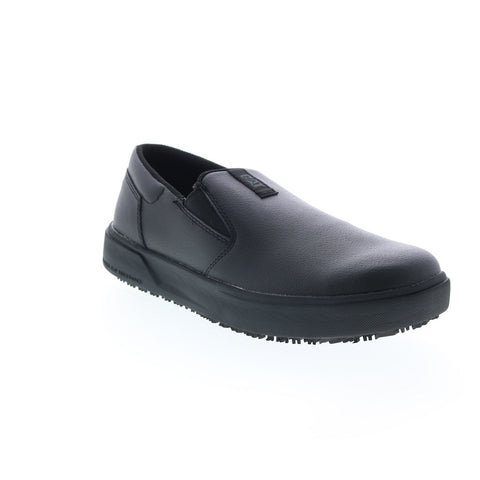 Caterpillar Prorush Slip Resistant+ Slip On Mens Black Leather Work Shoes
