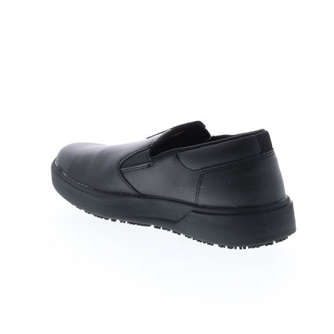 Caterpillar Prorush Slip Resistant+ Slip On Mens Black Leather Work Shoes