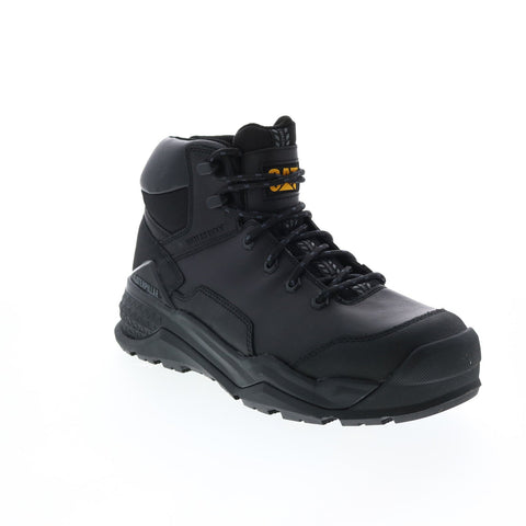 Caterpillar Provoke Waterproof P51057 Mens Black Wide Leather Work Boots
