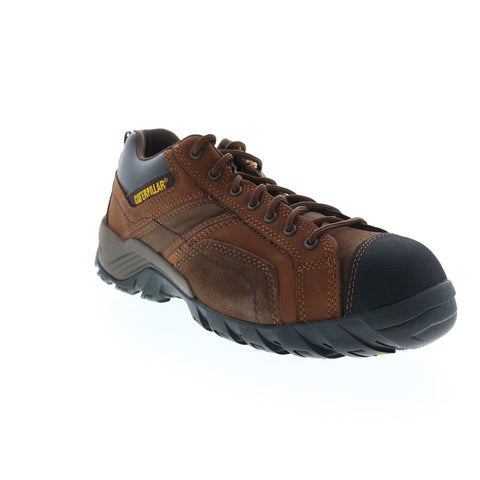 CAT Argon CT P89957 Mens Brown Wide Leather Lace Up Work Boots 