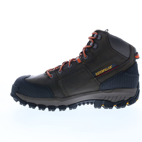 Caterpillar Navigator Mid Waterproof Steel Toe P90613 Mens Gray Wide Work Boots