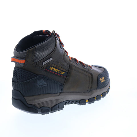 Caterpillar Navigator Mid Waterproof Steel Toe P90613 Mens Gray Wide Work Boots