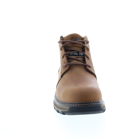 CAT Parker SD ST P90715 Mens Beige Wide Leather Lace Up Work Boots