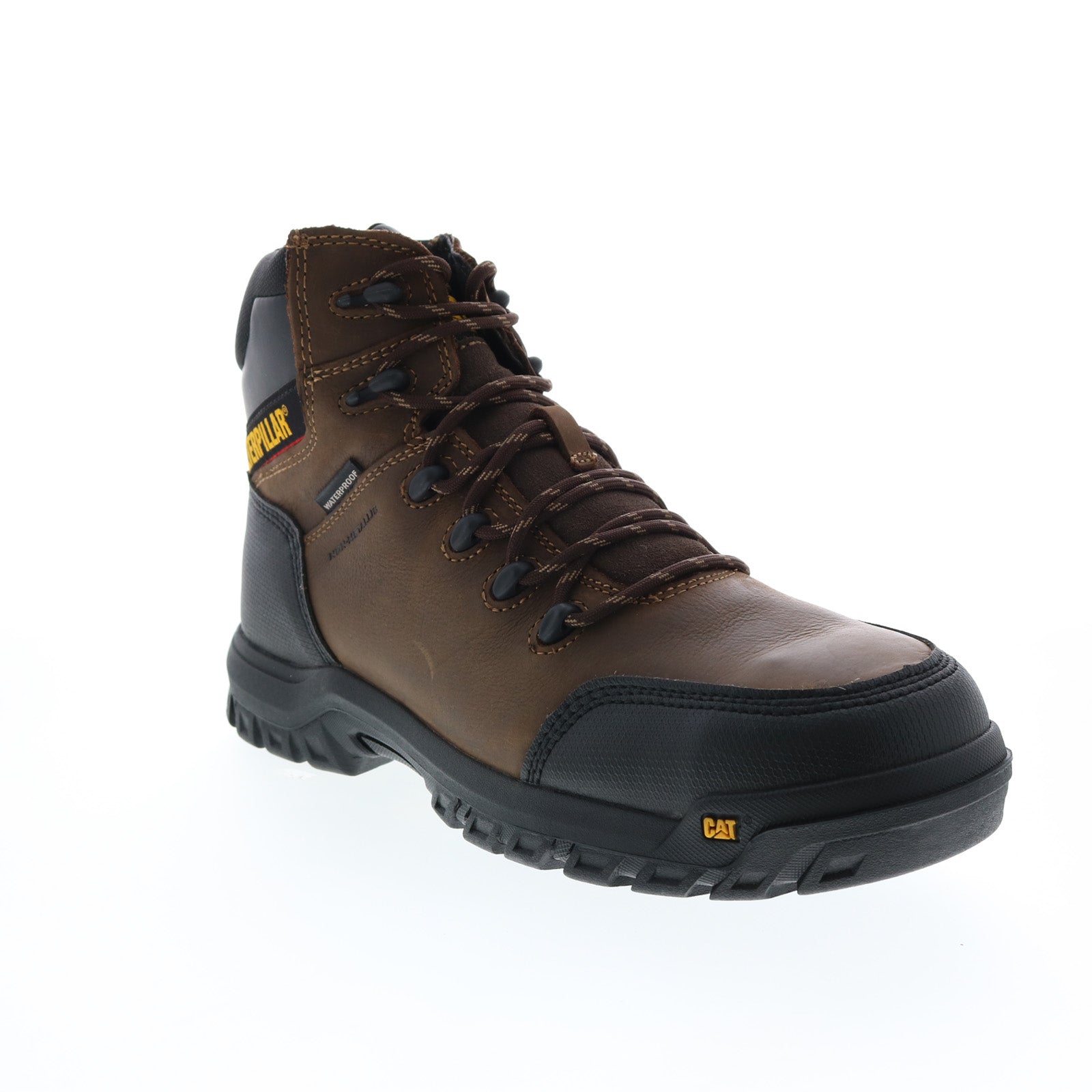 Caterpillar Resorption CT WP P90977 Mens Brown Wide Leather Work Boots