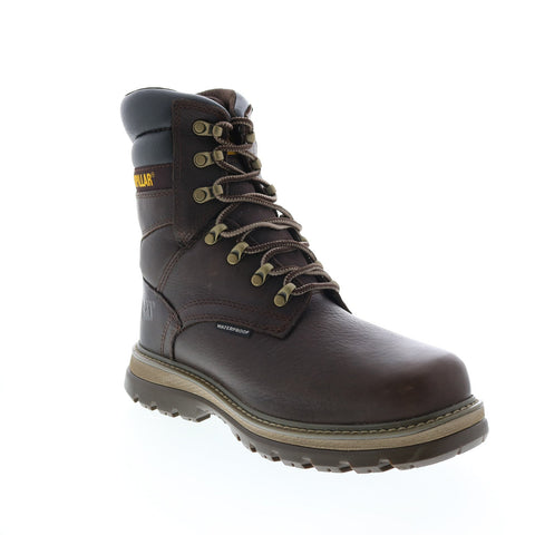 CAT Fairbanks 8" WP TX ST P91081 Mens Brown Leather Lace Up Work Boots