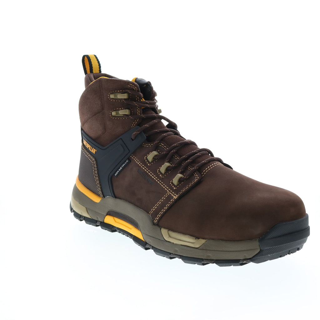 Caterpillar Cat Edge Waterproof Nano Toe P91230 Mens Brown Work Boots Ruze Shoes