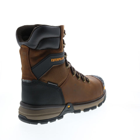 Caterpillar Excavator 8" Superlite Waterproof TX Carbon Mens Brown Leather Work Boots
